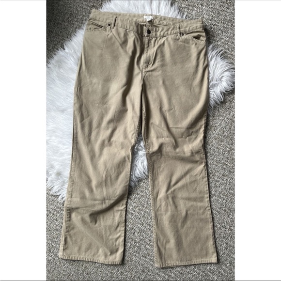 J.Jill Boot Cut High Rise Pants Khaki Stretch Tan Denim Size 18 - Picture 4 of 7